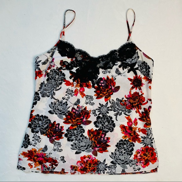 Bebe Silk Cami with Lace Detail - Picture 2 of 7